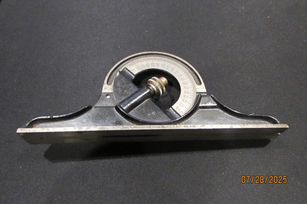 VINTAGE STARRETT NO. 490 PROTRACTOR HEAD  MACHINIST TOOL