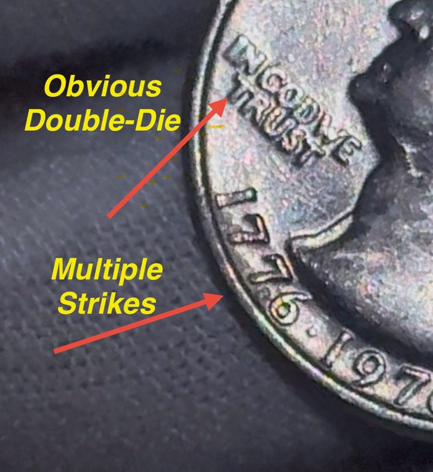 1776-1976 Rare Mint Errors .25C George Washington Quarter