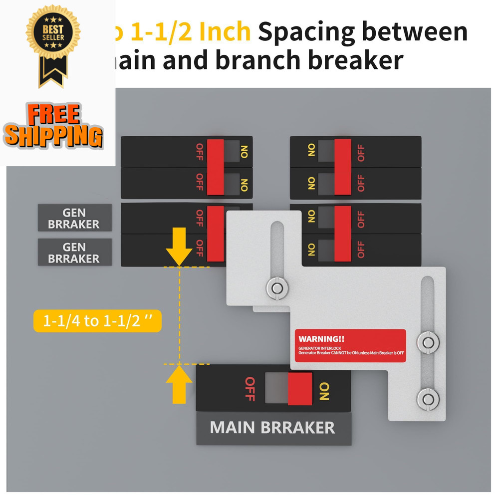 Generator Interlock Kit Compatible with Eaton Cutler Hammer Challenger...