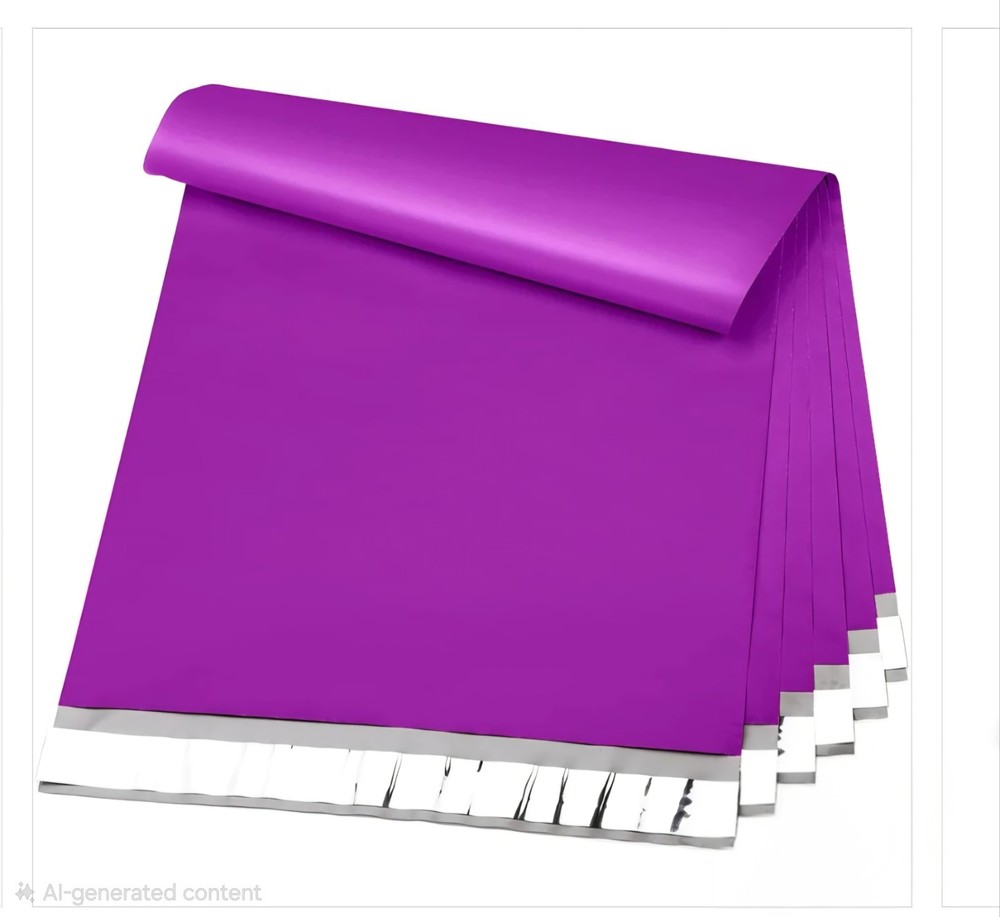 10 x 13 inch Purple Poly Mailers - 100 Count