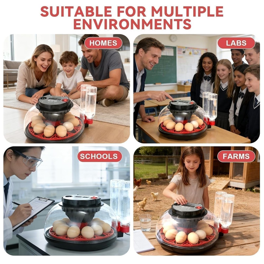 Gen II - 12 Egg Automatic Incubator, Two-Stage Humidity with Auto-Refill & St...