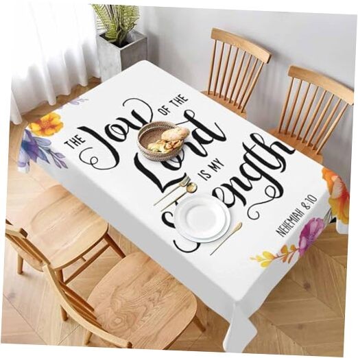 Table Cloth for Rectangle Table 84" x 60" (Rectangular) Flower Modern Quartz