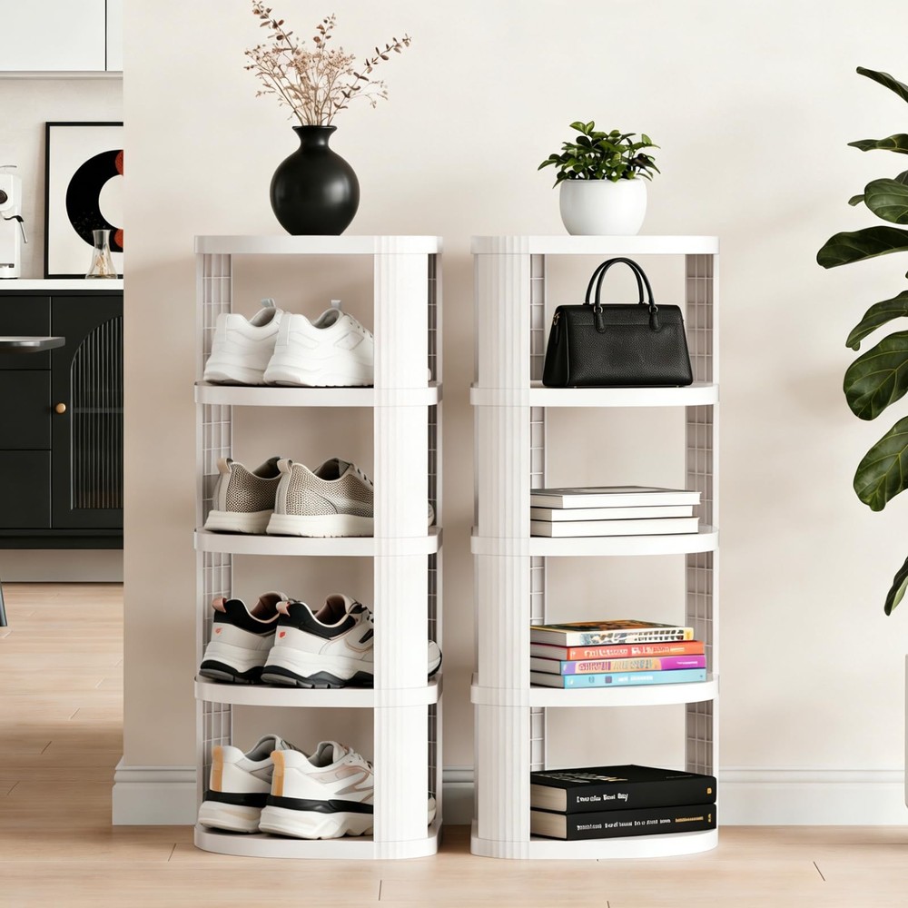 10 Tier Vertical Shoe Rack, Stackable Narrow Shoe Rack Organizer for Entryway...
