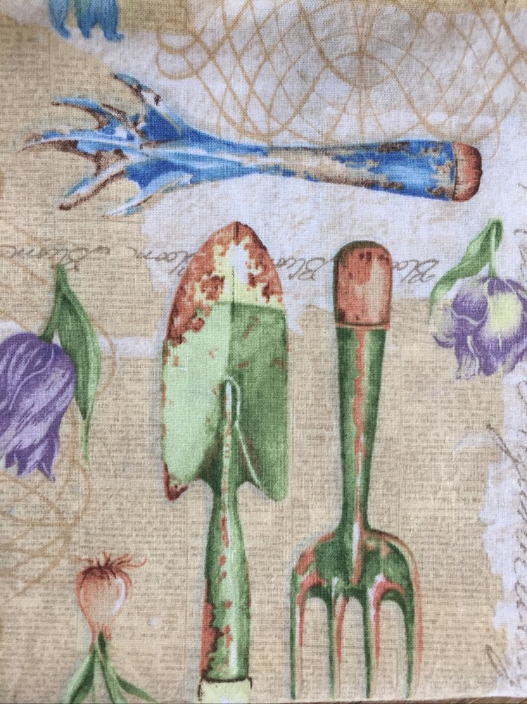 Spring Garden Pillowcase, vegetables and flowers, standard size