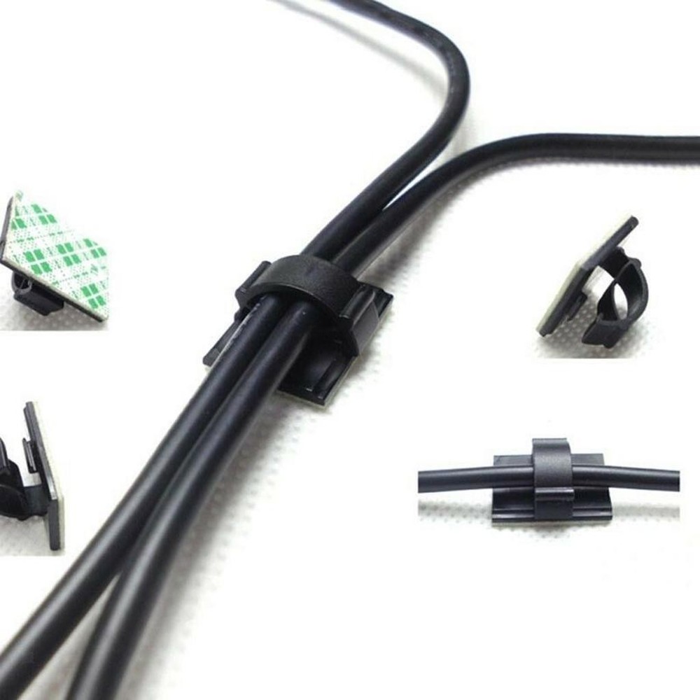 100pcs Adhesive Wire Clips Cable Clips Wire Tie Cable Clamp