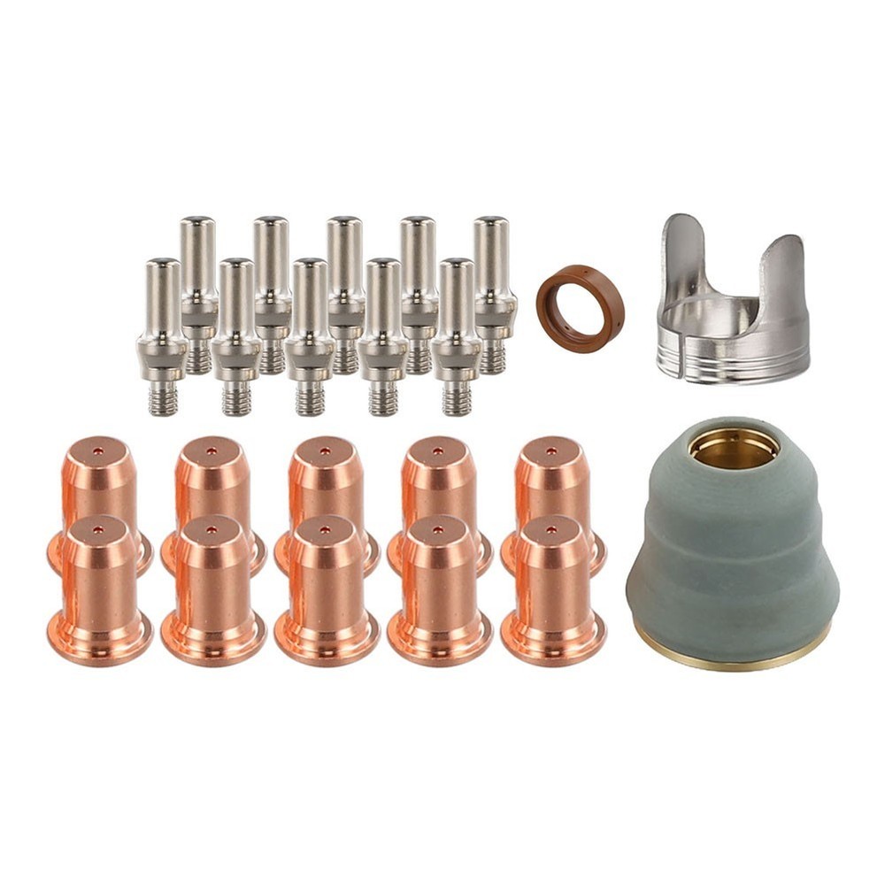 23pcs Plasma Torch Kit for IPT60 For PT40 Electrodes Tips Shield Cap and Stand