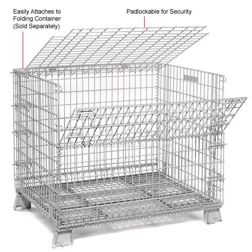 Lid ONLY - 40 X 48 Folding Wire Container Accessory Lid-Hinged