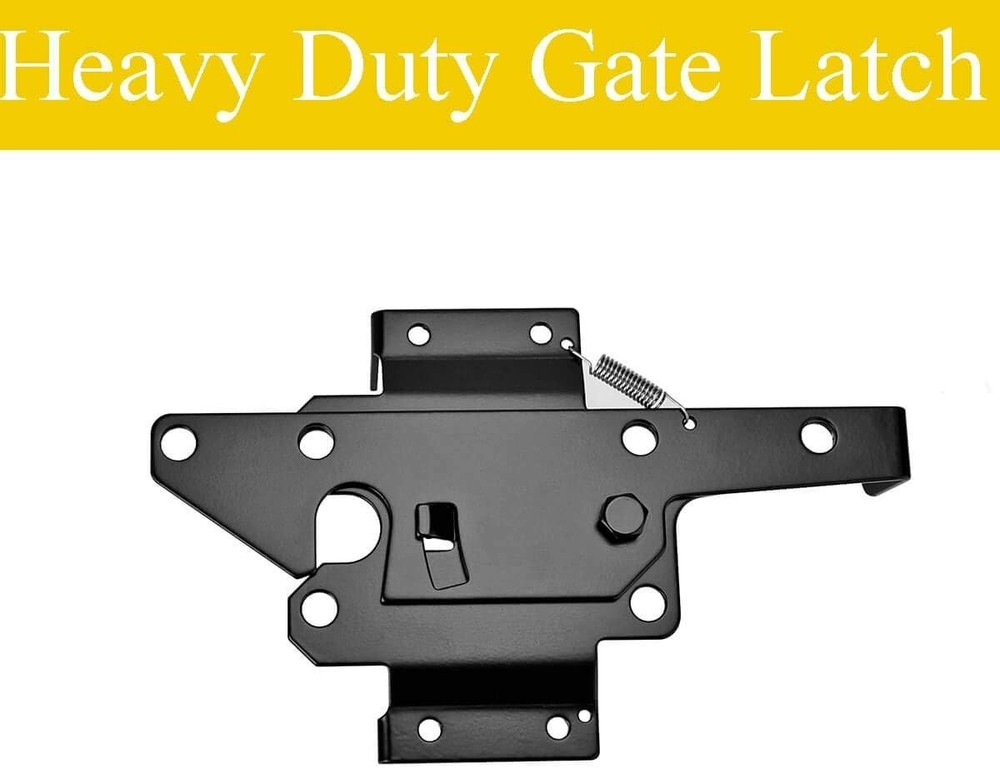Automatic Gravity Lever Gate Latch - Elegant Black Finish for Easy Installation