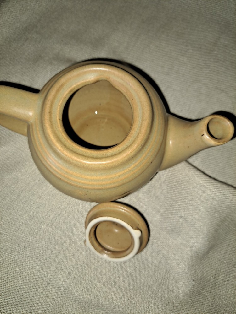 Vintage Deer And Tree Themed Pottery Teapot