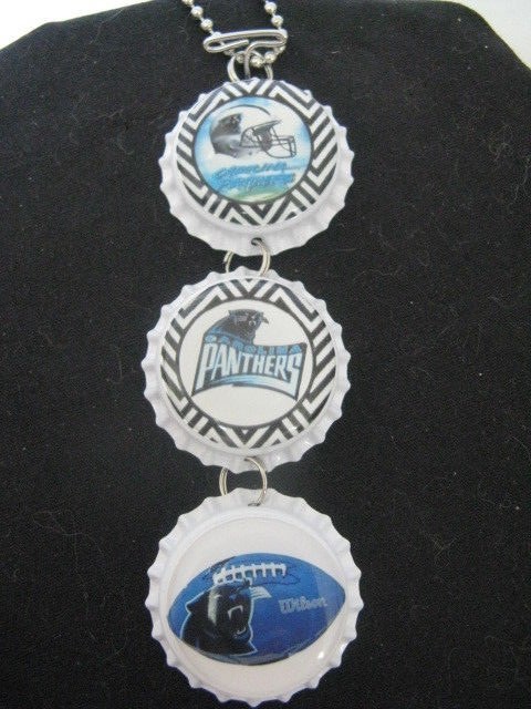 1" Bottle Cap Image R/View Mirror ~ Handcrafted ~ **Gift Idea ~ Panthers