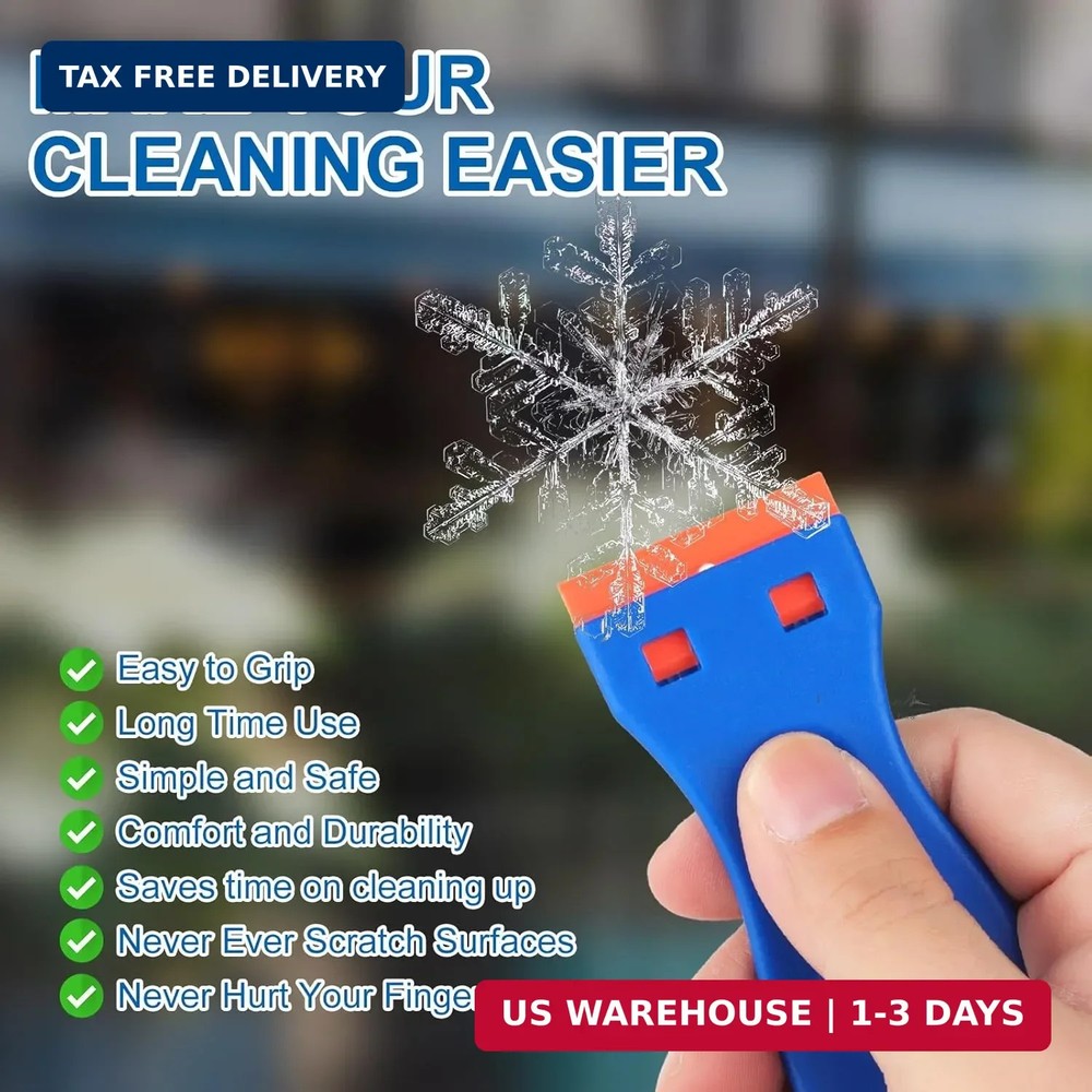 Plastic Razor Blade Scraper Tool, 2 Pcs Razor Scraper with 20 Pcs Plastic Blades