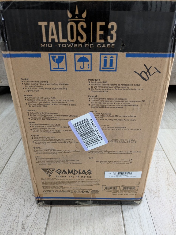 Gamdias Talos E3 Black Tower Computer Case