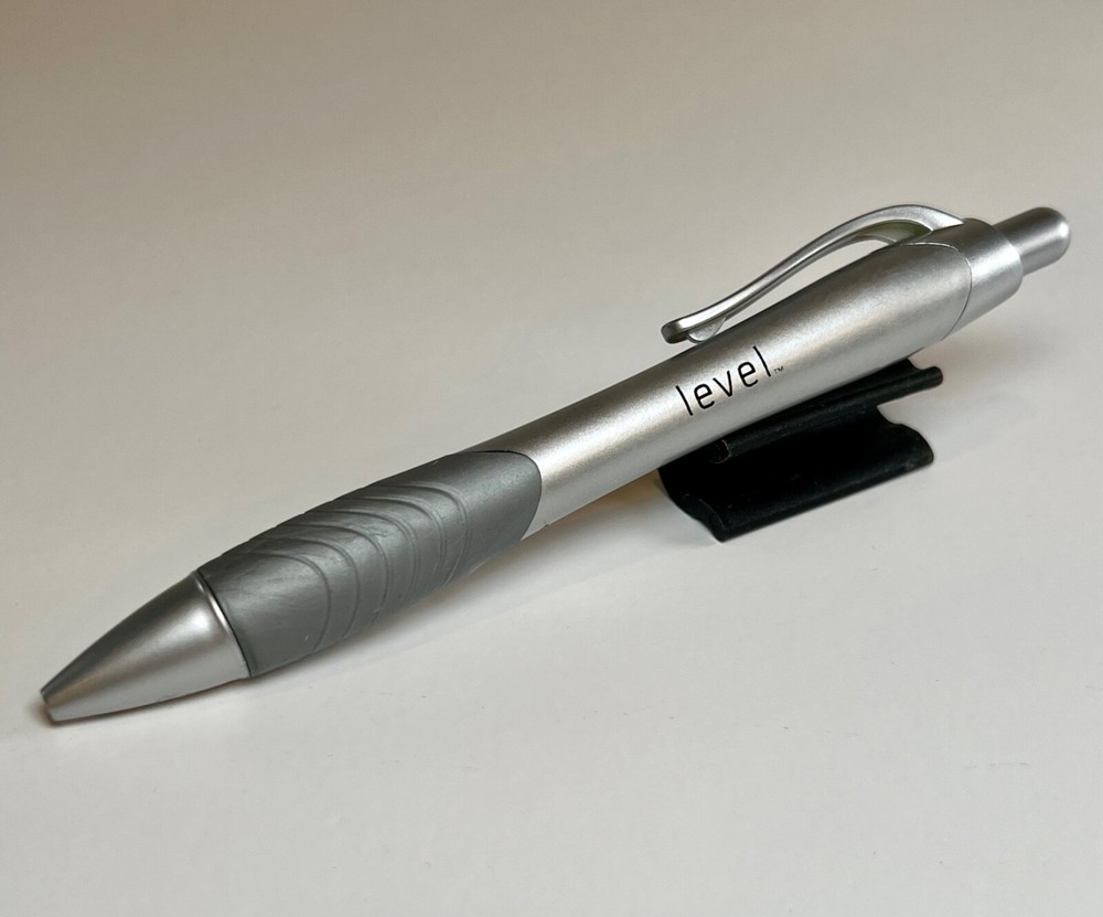Absolut Level Vodka Silver Ballpoint Click Pen. Rare New!!