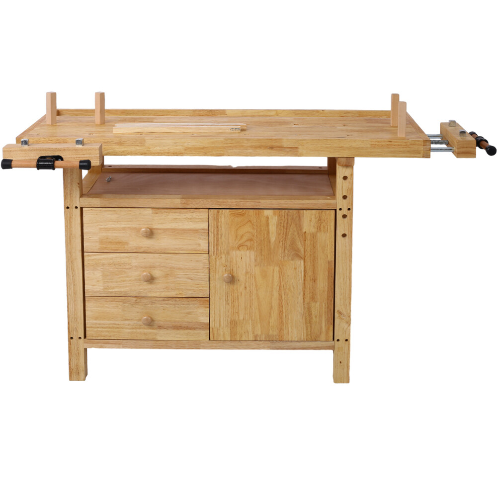 Wooden Workbench for Garage Workshop and Home