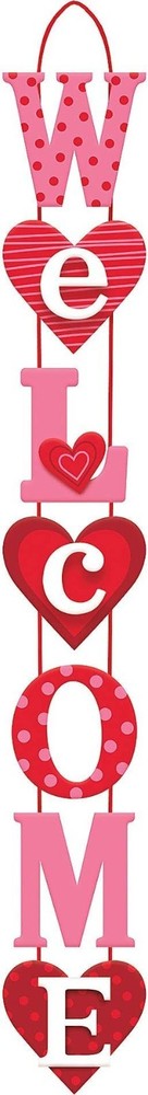 Valentine's Day Welcome Sign | 30.5" x 4" | 1 Pc.