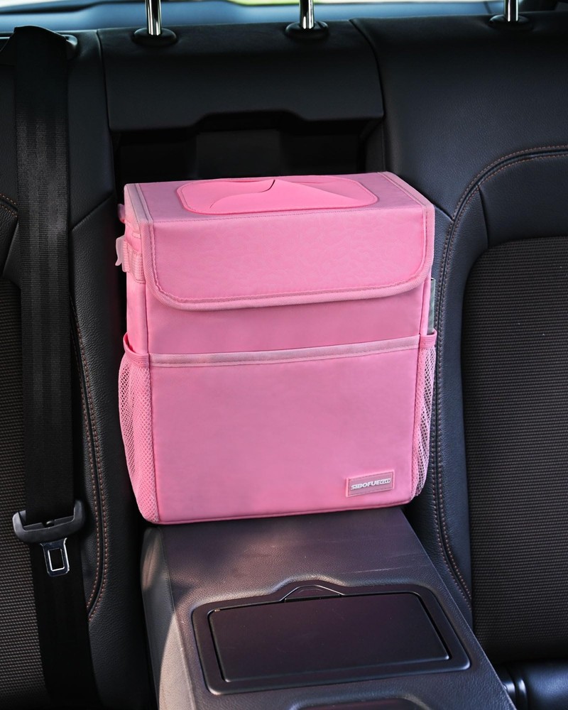 Multifunctional Car Trash Can 2 Gallon Organizer with Adjustable Straps