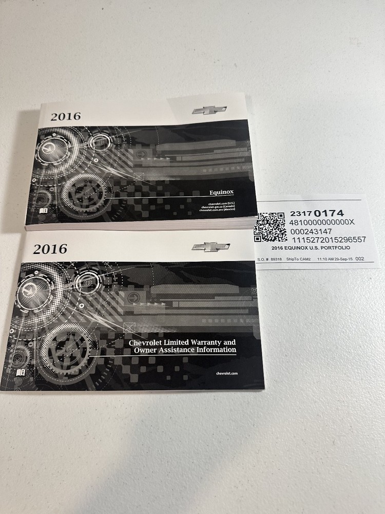 2016 Chevrolet Equinox Owner Manual Set