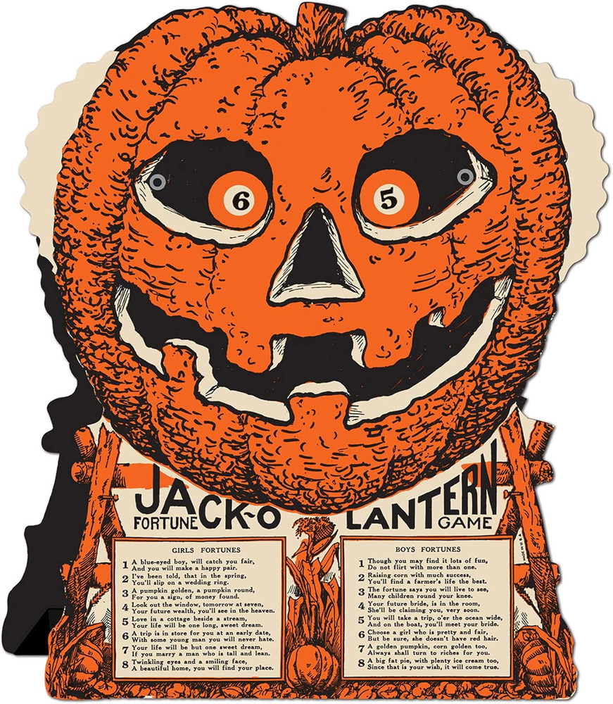 Halloween Fortune Wheel Game, 9-Inch by 7-1/2-Inch, Multi-Colored