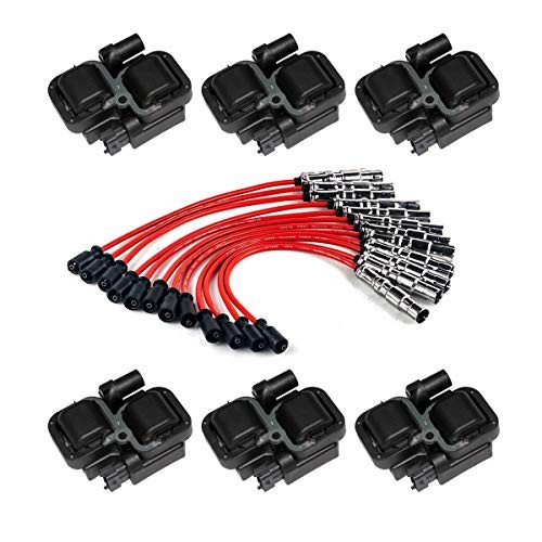 Ignition Coils with Plug Wire Sets Compatible with Mercedes-Benz C CL CLK ML