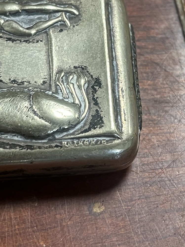 Antique Solid Silver Shakespeare Vesta Box Match Safe 5cm Extremely Rare Item