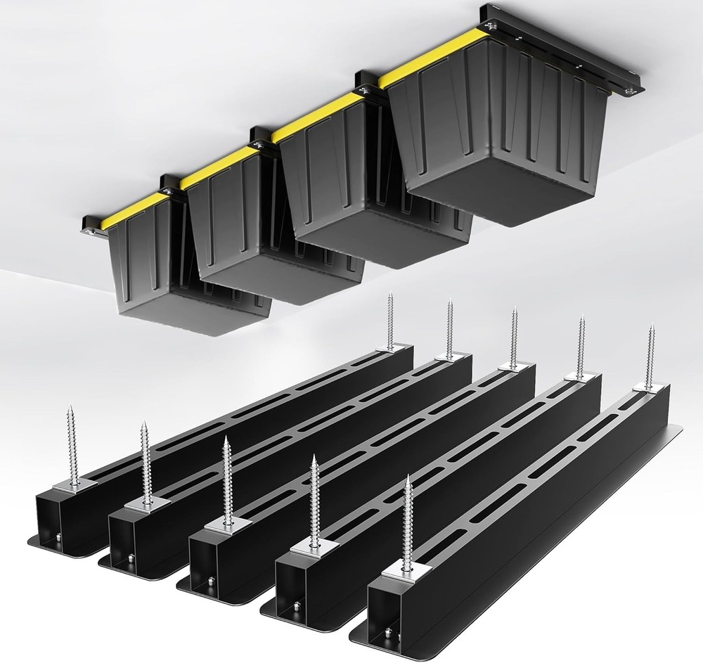 EVERHANGER Ceiling Storage Rack, Heavy Duty Overhead Garage Storage Rack, Adjust
