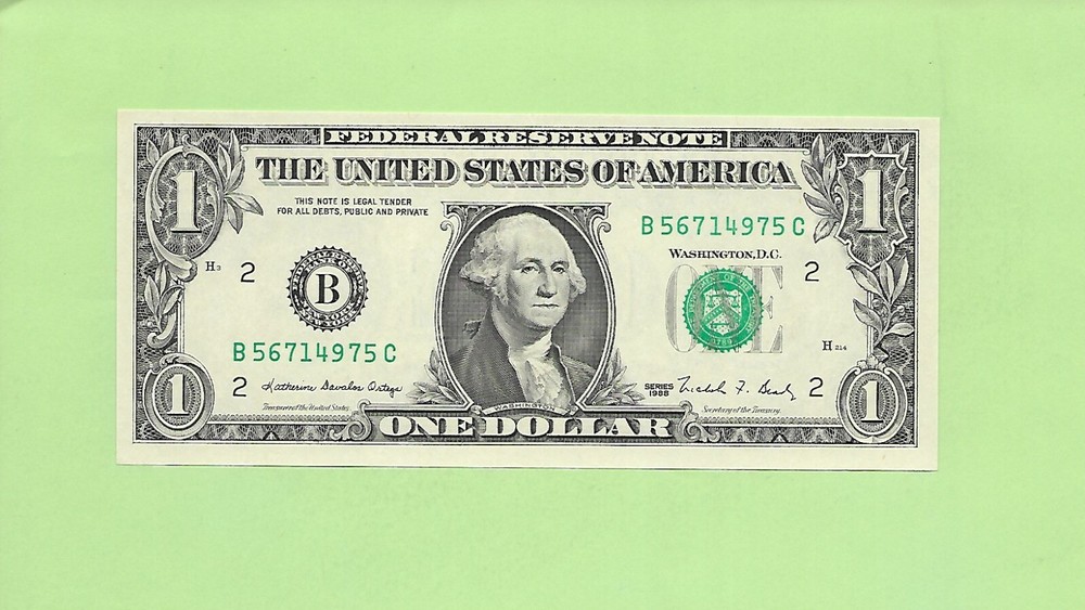 1988 ..UNCIRC $1  B 5671 4975 C .... 1988 $1  B-C     NICE NOTE        FRN