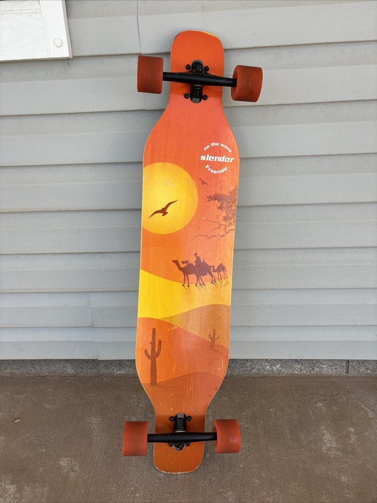 Slendor Longboard Skateboard 42 Inch Drop through Deck Complete Maple Cruiser