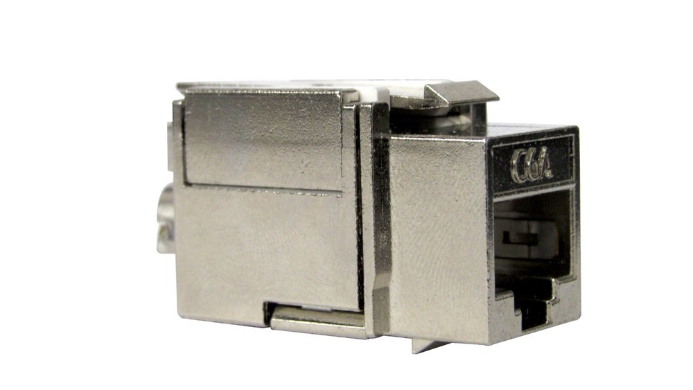 Ethernet coax wall plate with Cat6A shielded keystone jack(5 per order)