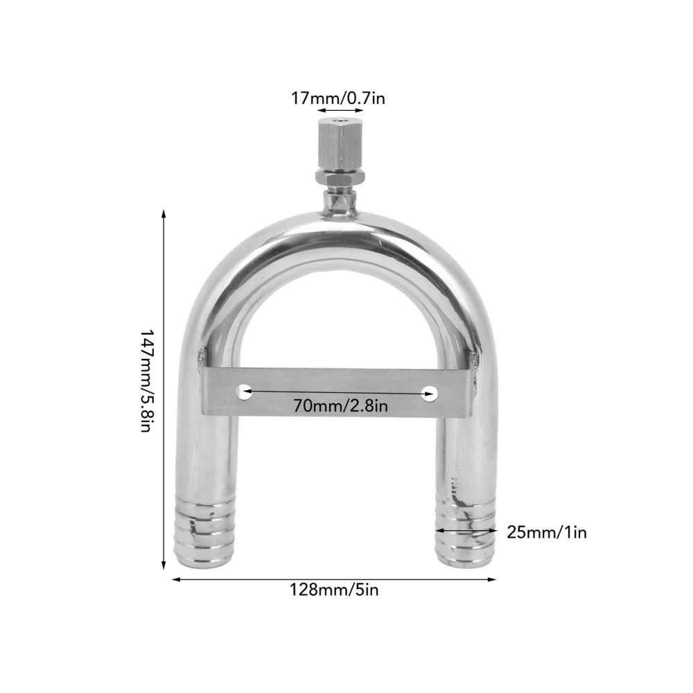 New 25mm Anti Siphon Vented Loop 316 Stainless Steel Vent Loop Valve For Marine-