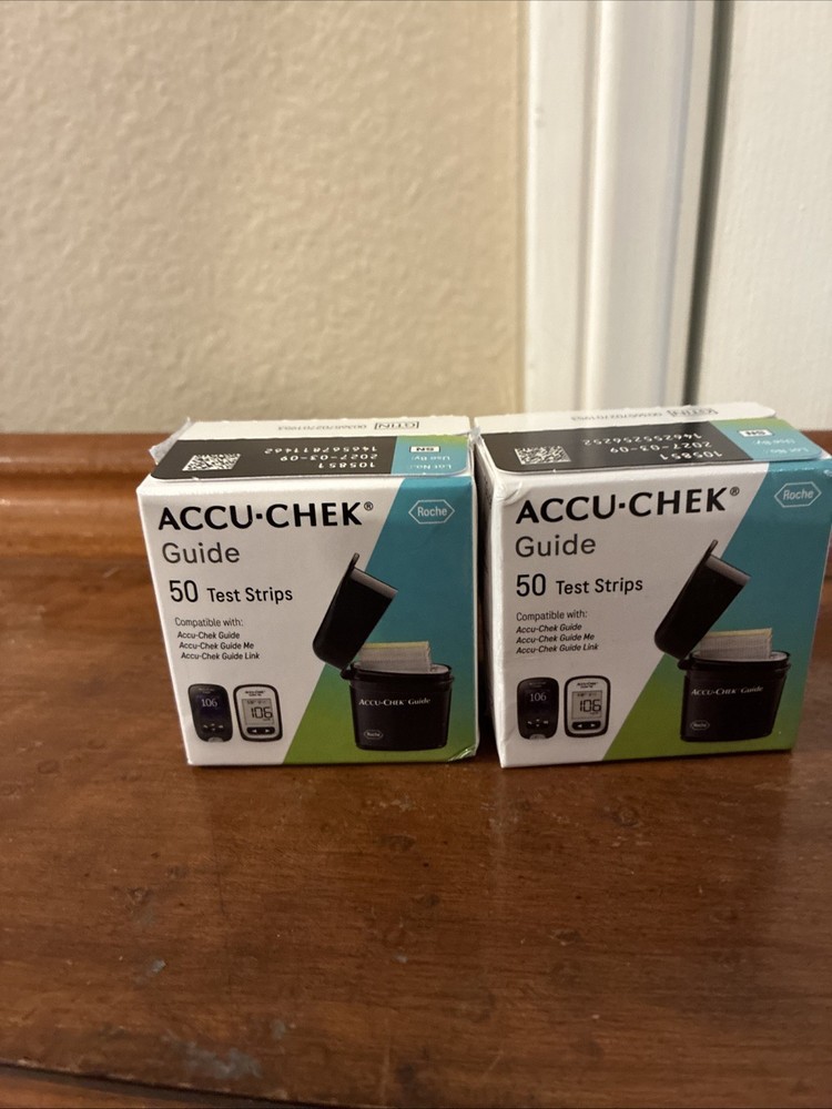 ACCU-CHEK TEST STRIPS / 2 Boxes 50 Each / Dated 3/9/27
