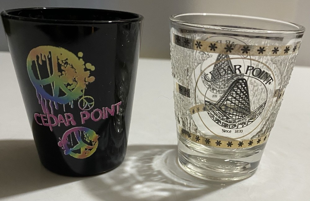 2 Cedar Point Amusement Park Shot Glasses