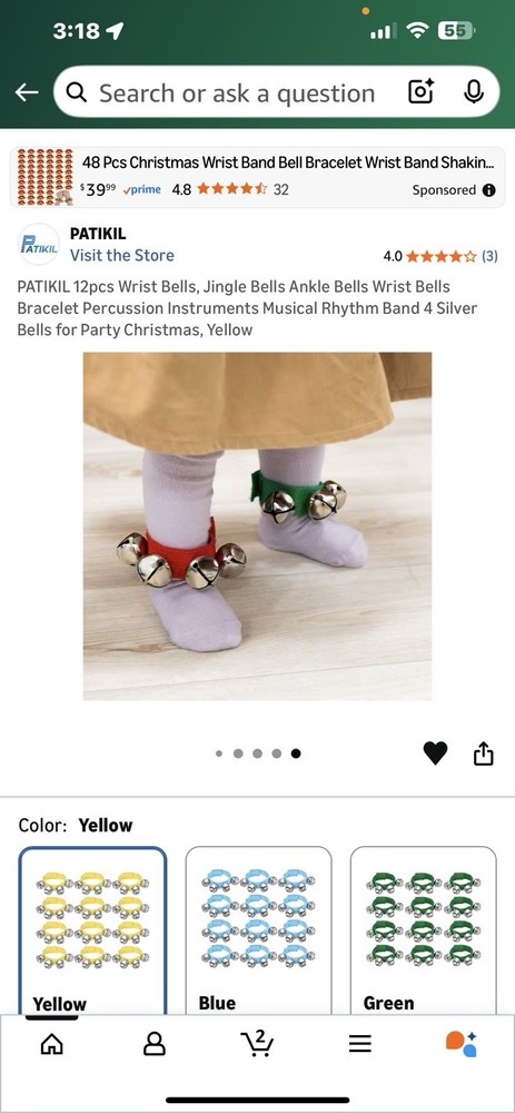 Wrist Bells Pack Of 12