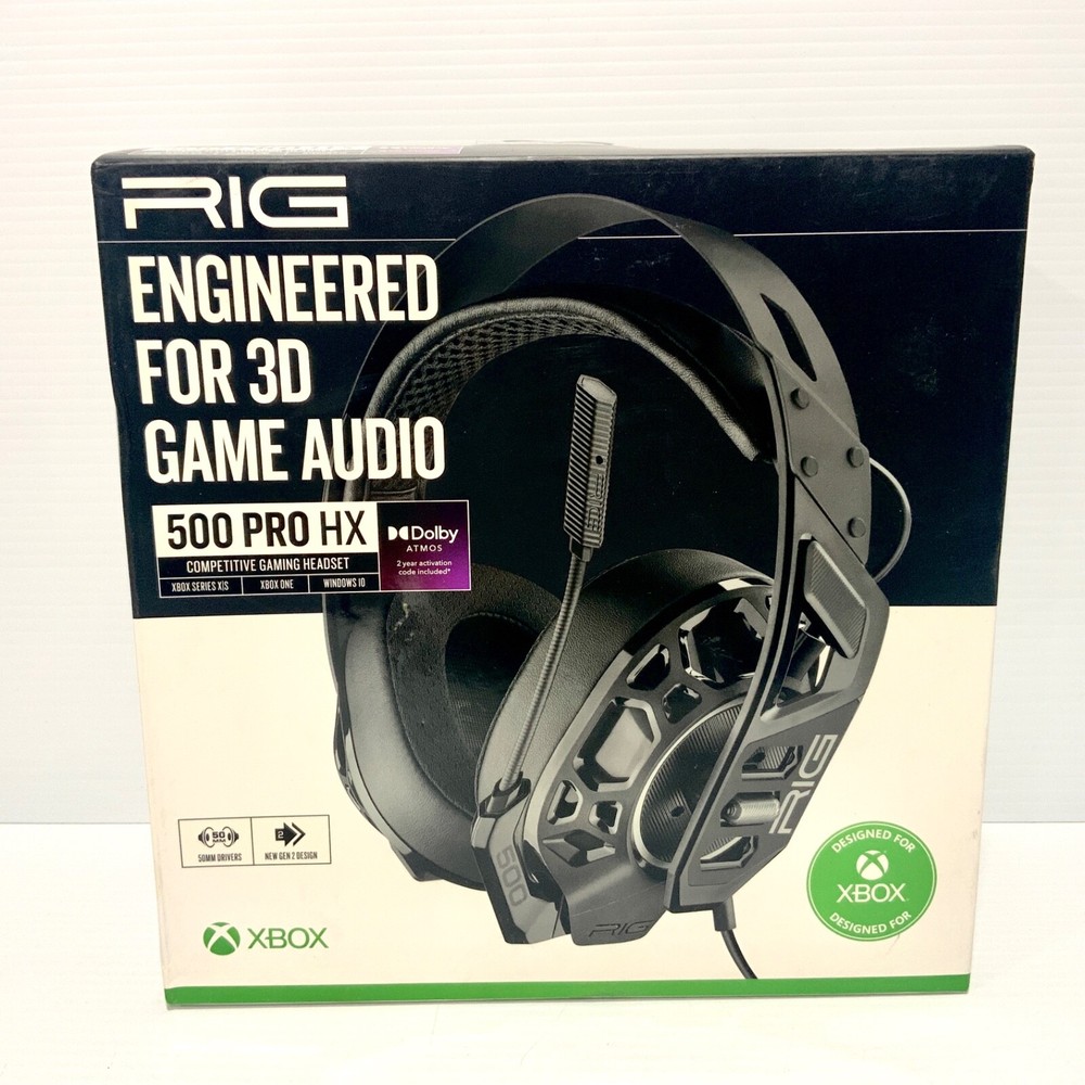 Nacon RIG 500 Pro HX Black Headset + Box - PC / Xbox One / Xbox Series X  Tested