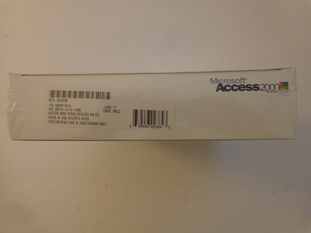 Microsoft Access 2000 For Windows (UNOPENED FACTORY SEALED)