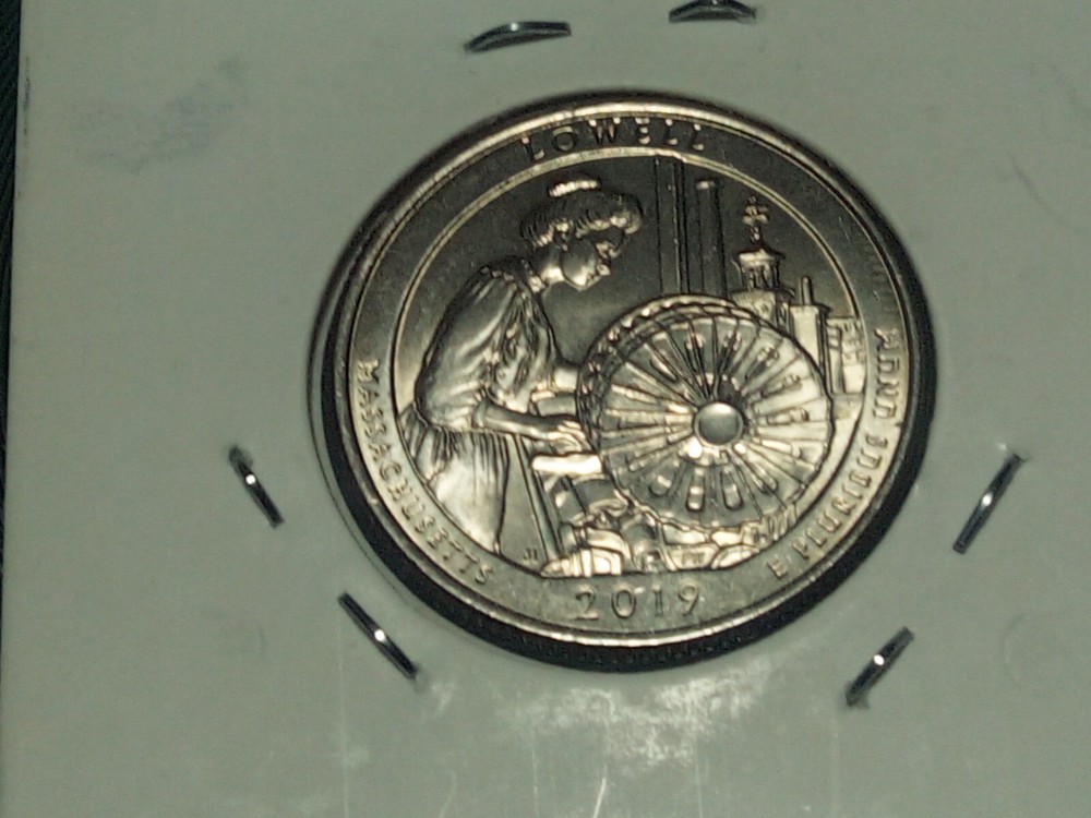 Mint Error Coin Washington Quarter 2019p Lowell Multiple Die Chips On Reverse