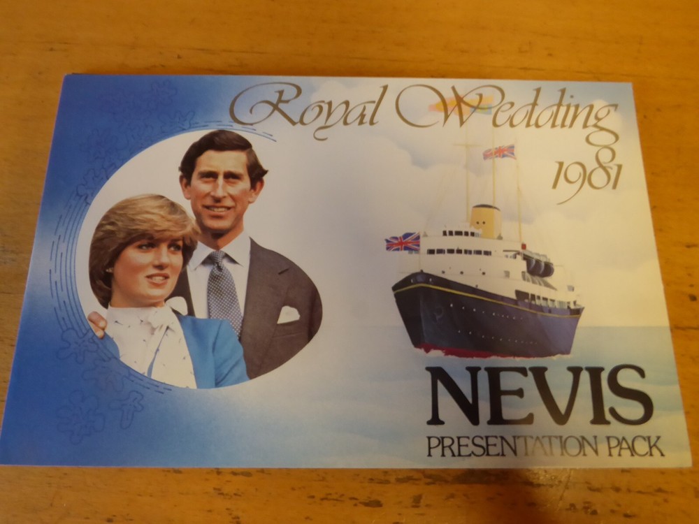 COMMONWEALTH STAMPS 1981 PRESENTATION PACK ROYAL WEDDING NEVIS #764