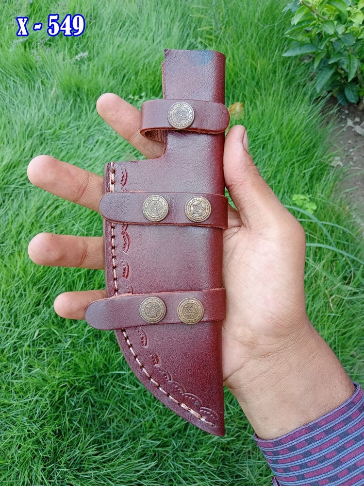 Custom Handmade 5.5”Fixed blade Leather Sheath / Holster / Case /vertical Knife