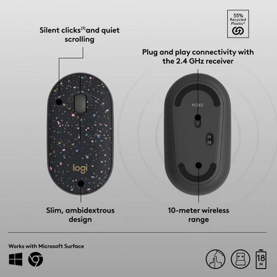 Logitech M340 Mouse - Speckles