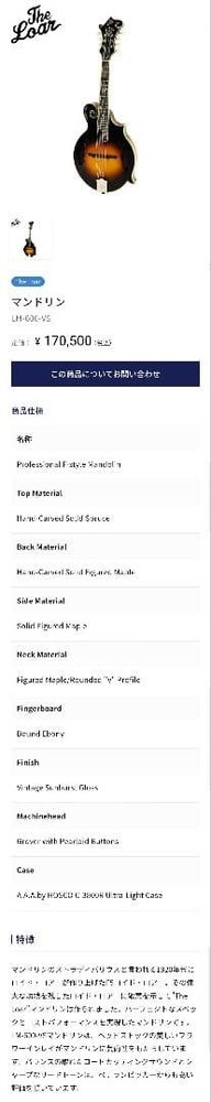 The Loar flat mandolin