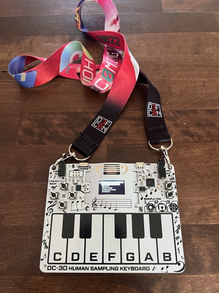 Def Con 30 Conference Human Badge Piano