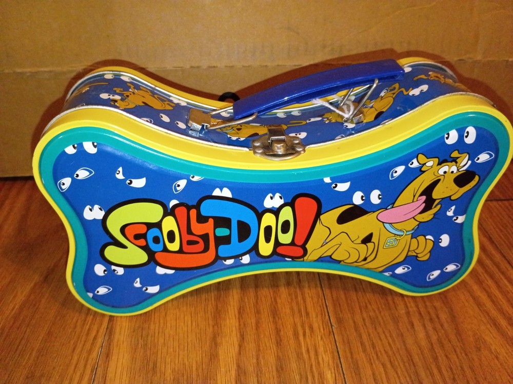 Scooby-Doo Bone Shaped Metal Storage Tin.
