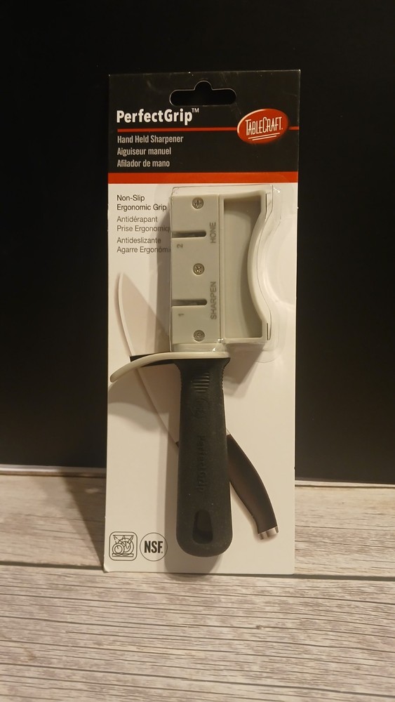 Handheld Knife Sharpener Tablecraft E5698 Twice Sharp with Firm Grip Handle NEW