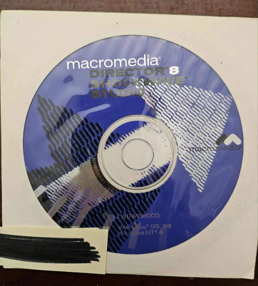 Macromedia Director 8 Shockwave Studio For Windows CD ONLY! NO BOX