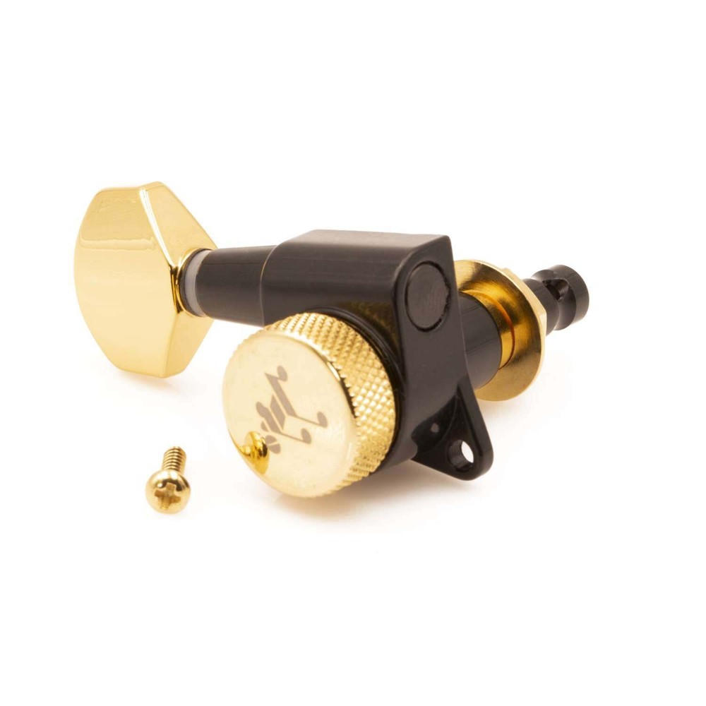 Tone Ninja 20:1 Locking Tuners, 7 String Inline set, Black and Gold