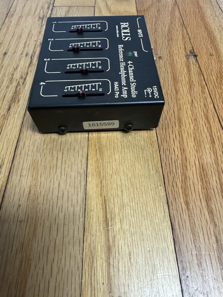 Black ROLLS 4 Channel Studio Reference Headphone Amp HA43 Pro Tested WORKS