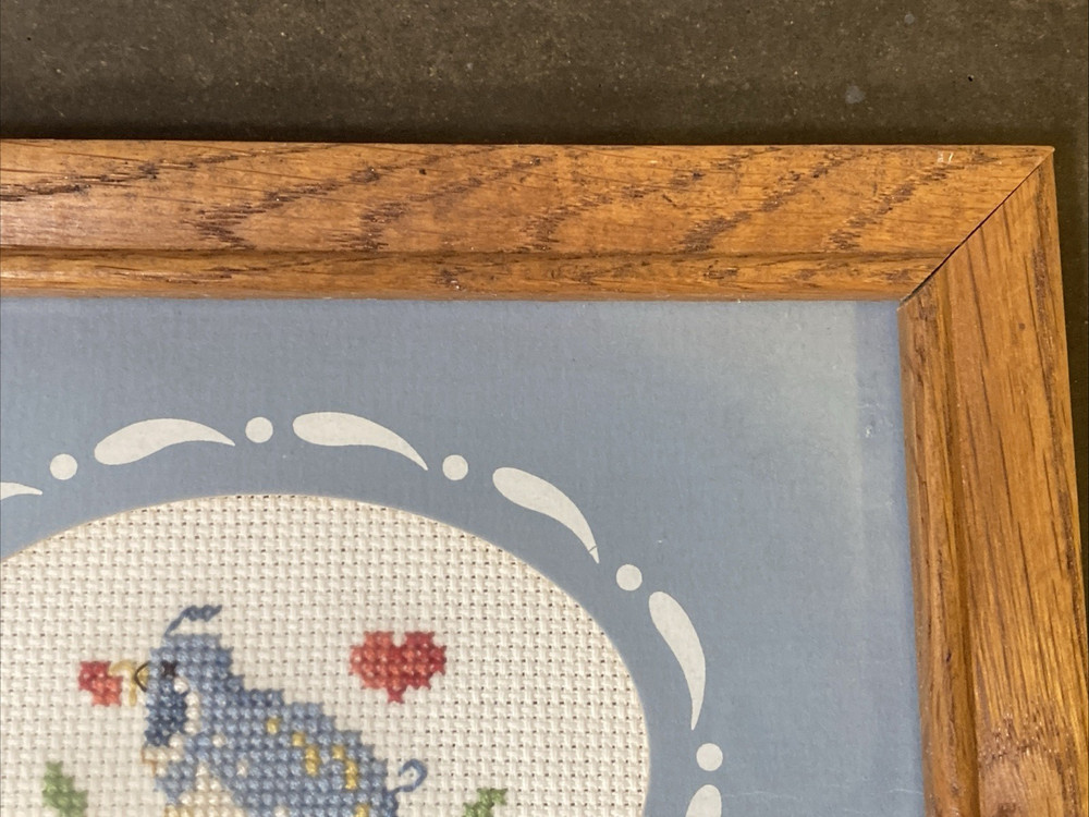 Vintage Bird Needlepoint/Cross Stitch Framed