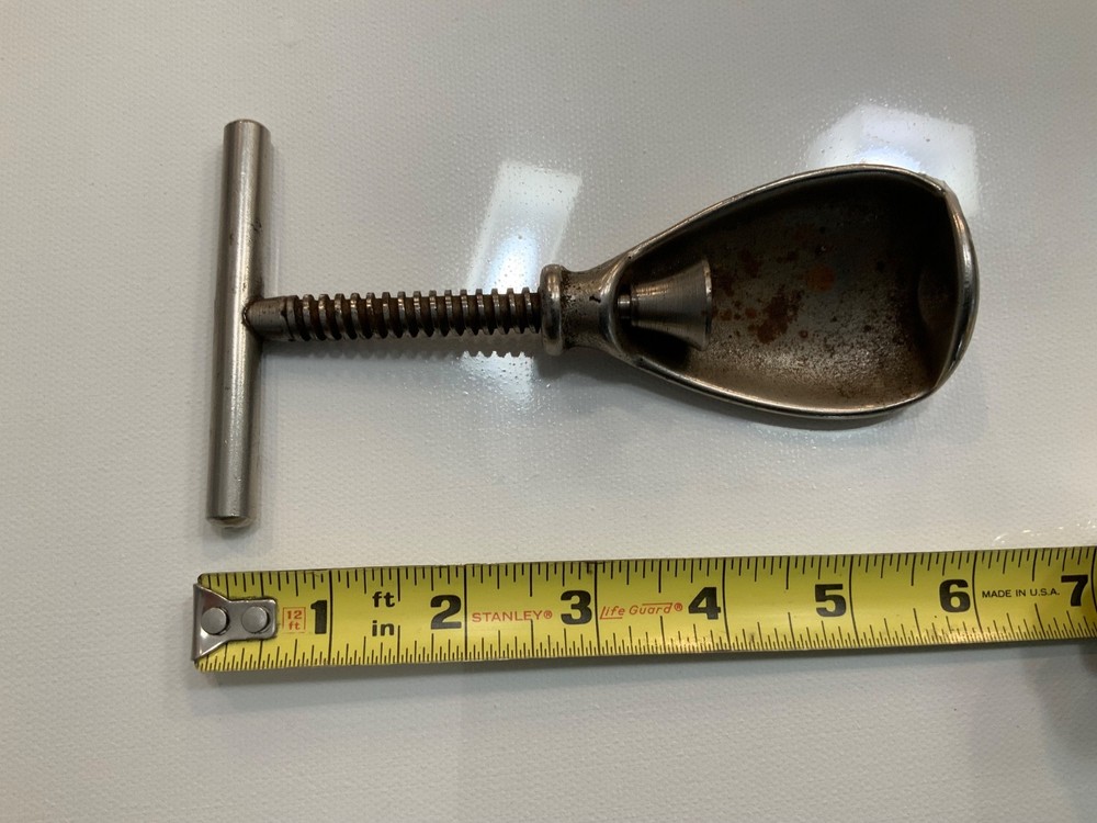 Vintage Walnut Shaped Cast Iron T-Screw Nut Cracker solid well made item