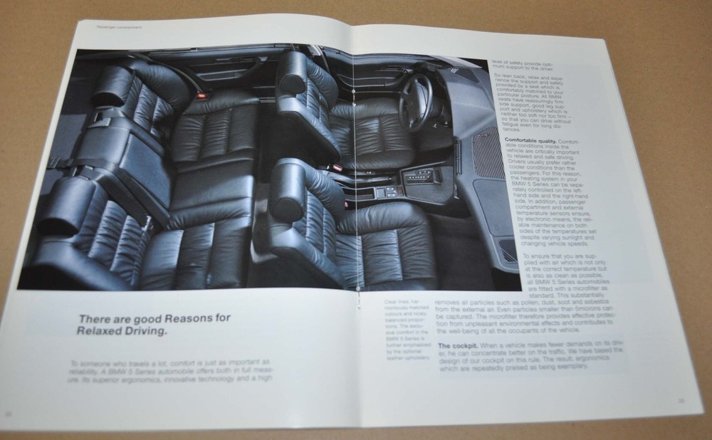 1993 BMW 5 Series Brochure Prospekt ENG