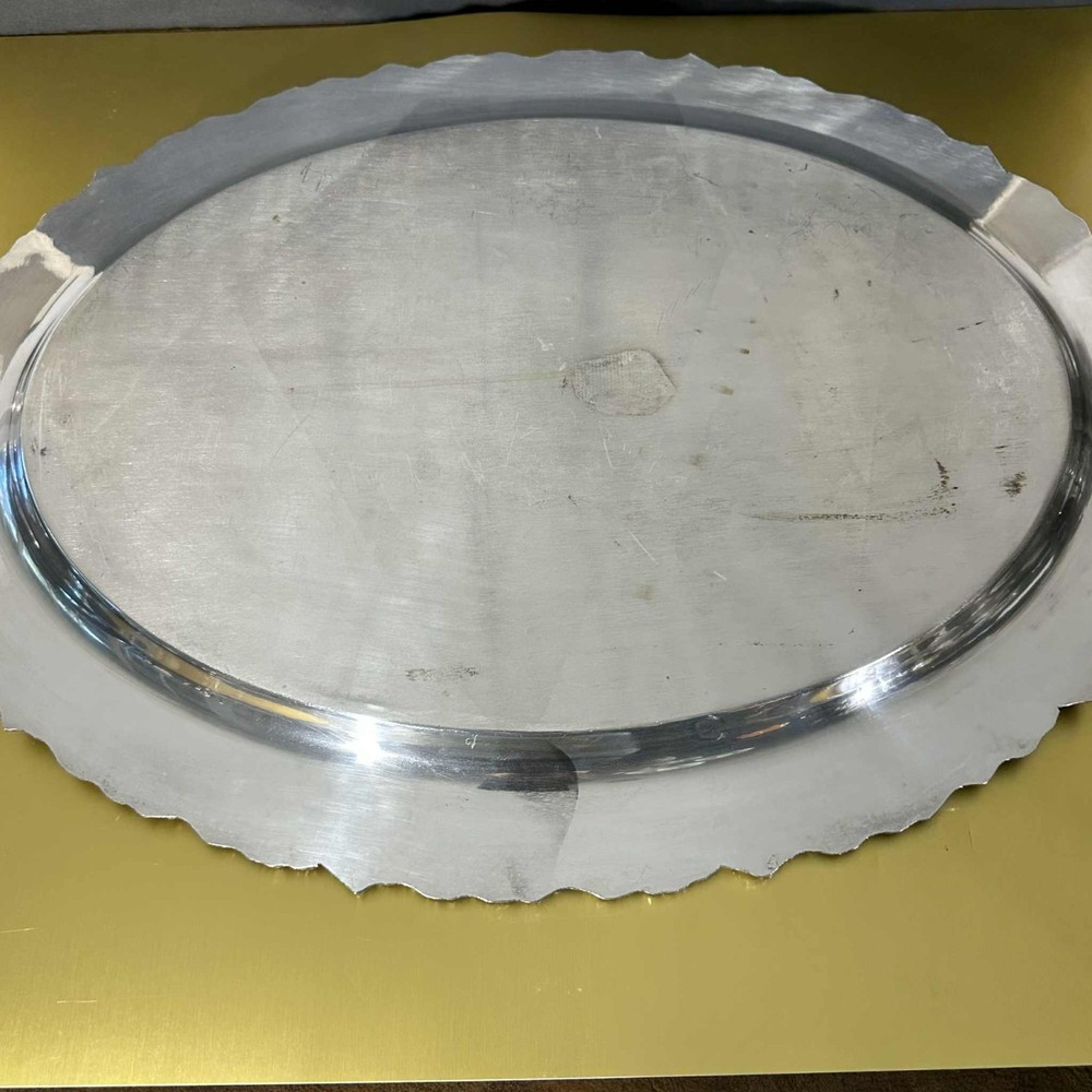 Crescent Silver on Copper 26" Grape Vine Ornate Platter Tray