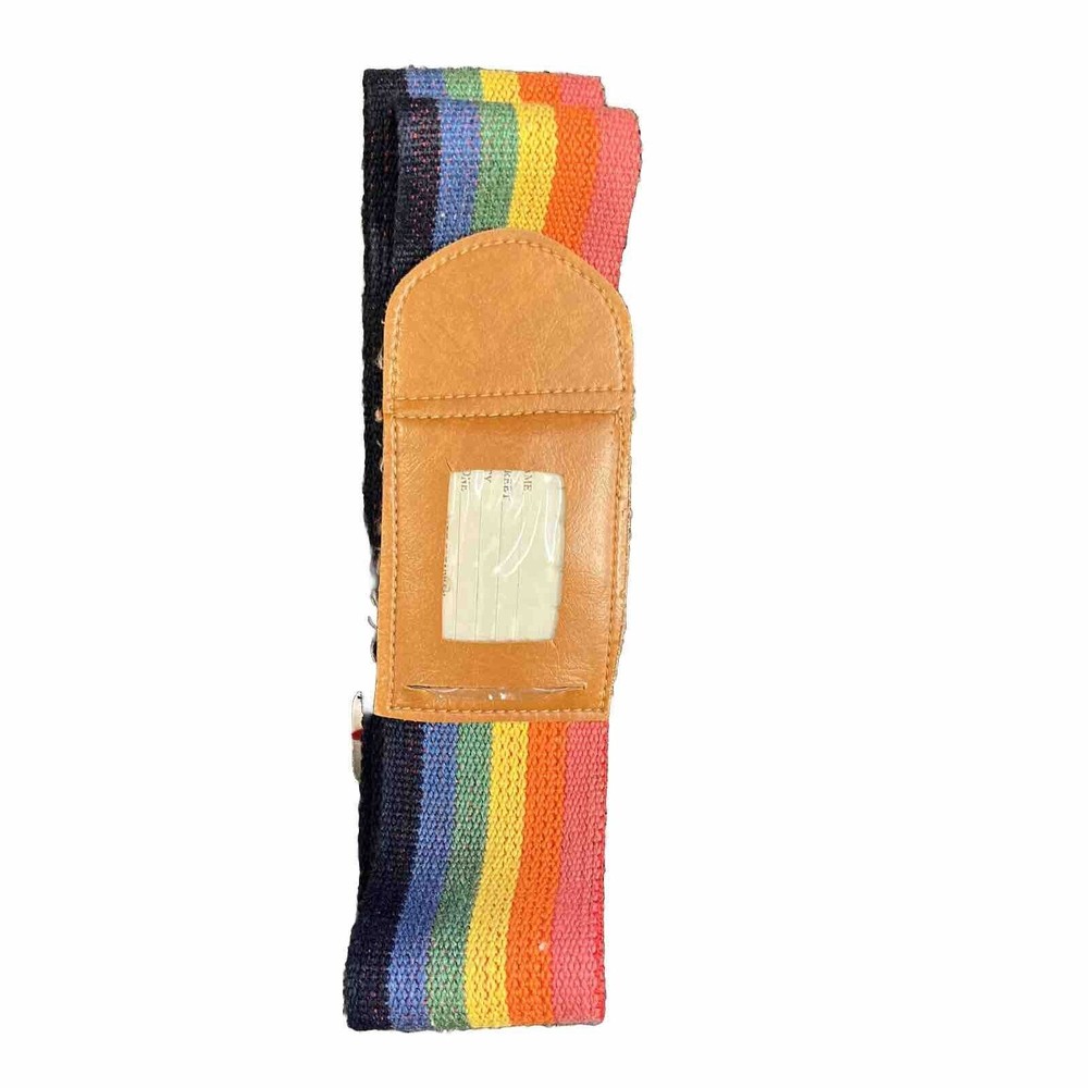 Rainbow Luggage Carry Strap With Name Tag Pride